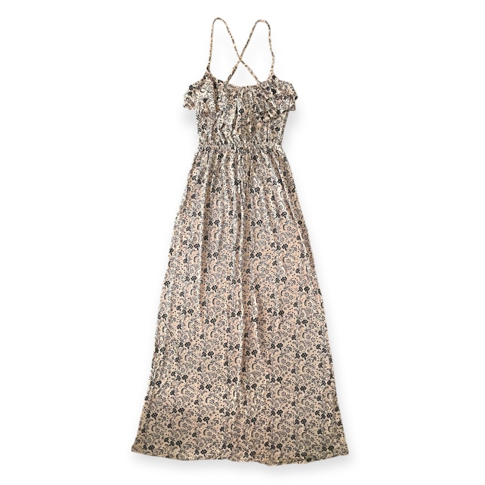 FOREVER 21 Floral Maxi Dress Beige Women’s size S